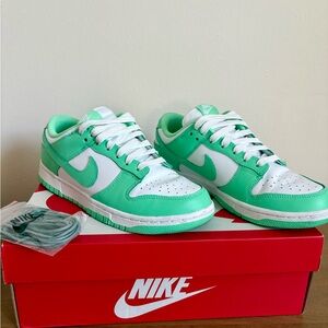Nike Dunk Low Low Top Sneakers in Green Glow